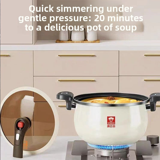 6.5L Enamel Stock Pot with Glass Lid