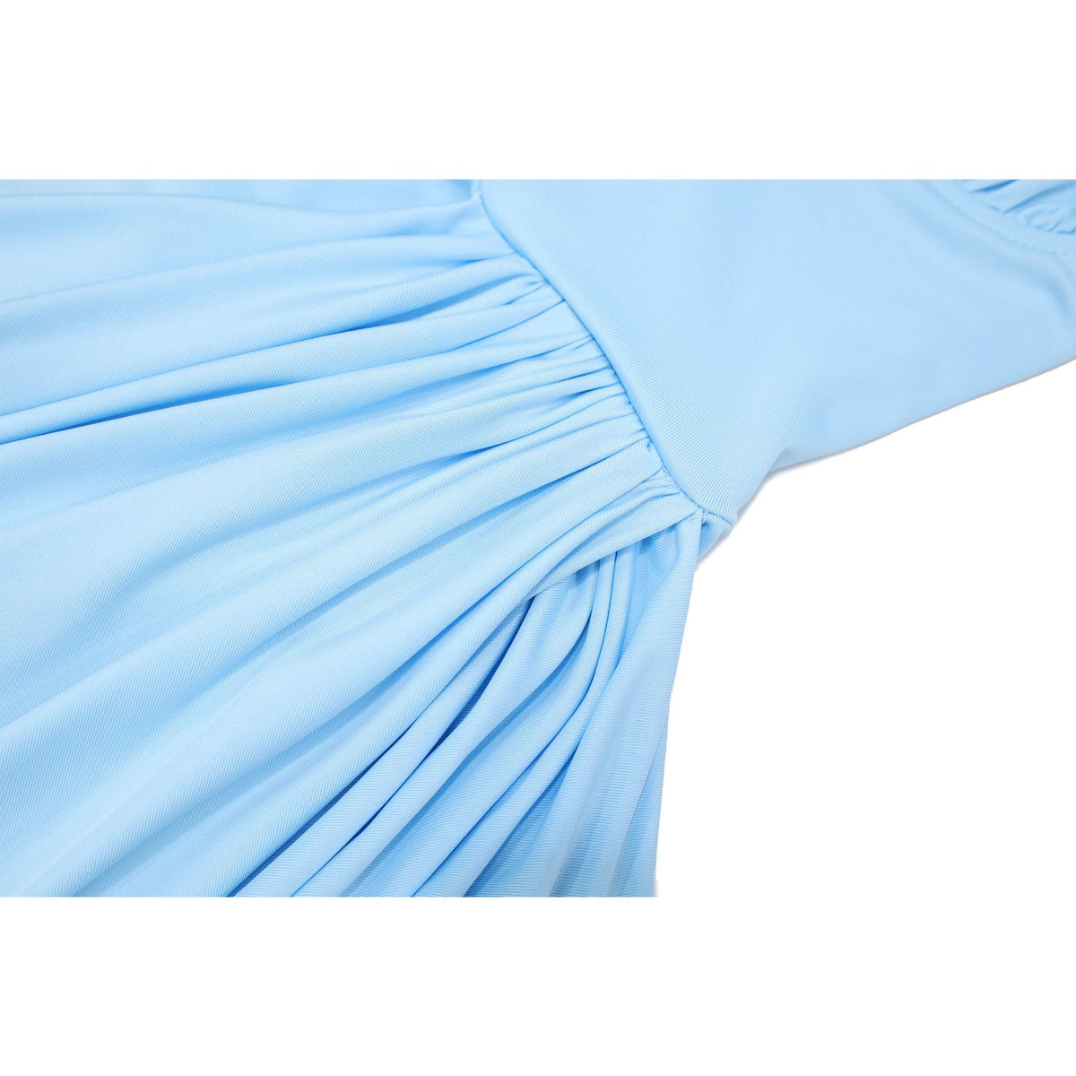 Women's Halter V-Neck Pleated Bodycon Dress