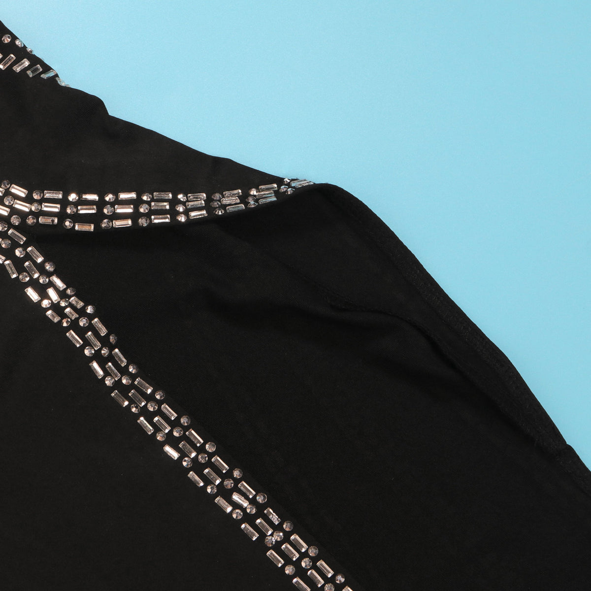 Women's Diamond Detail Slit Elastic Bodycon Dress