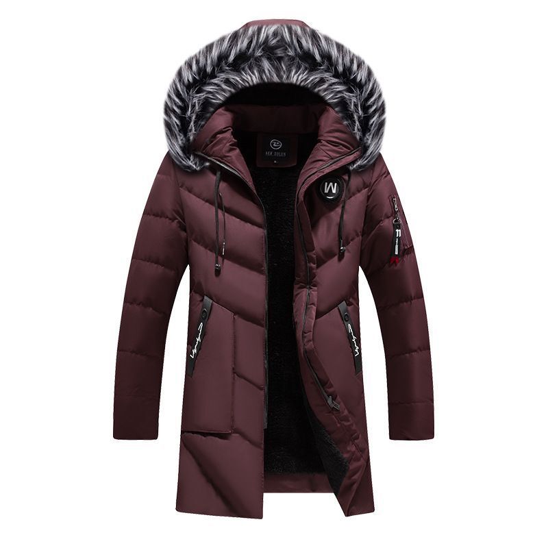 Hooded Mid-Length Cotton-Padded Jacket