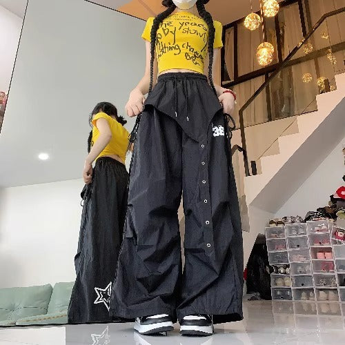 Women's Wide-Leg Cargo Dance Pants