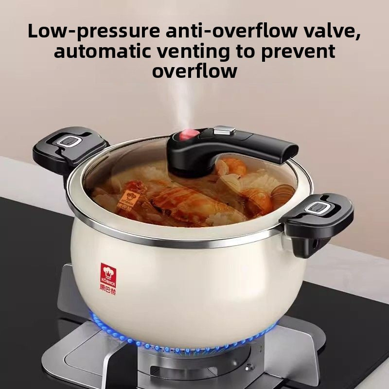 6.5L Enamel Stock Pot with Glass Lid