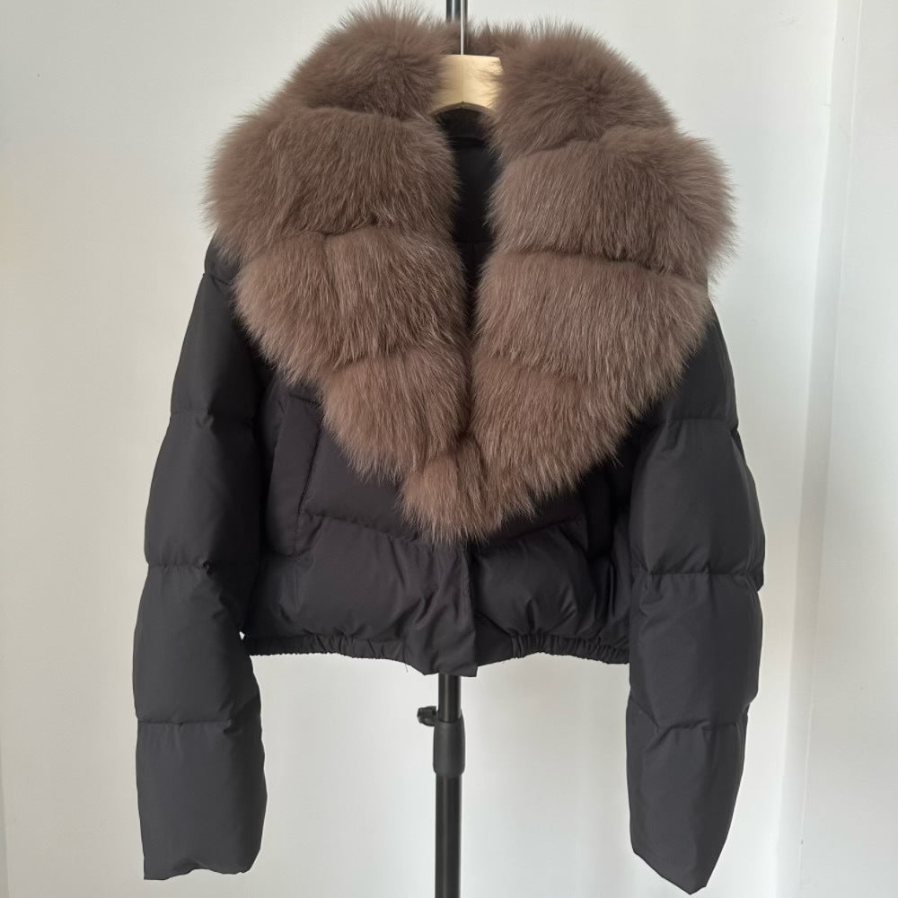 Women's Short White Duck Down Jacket