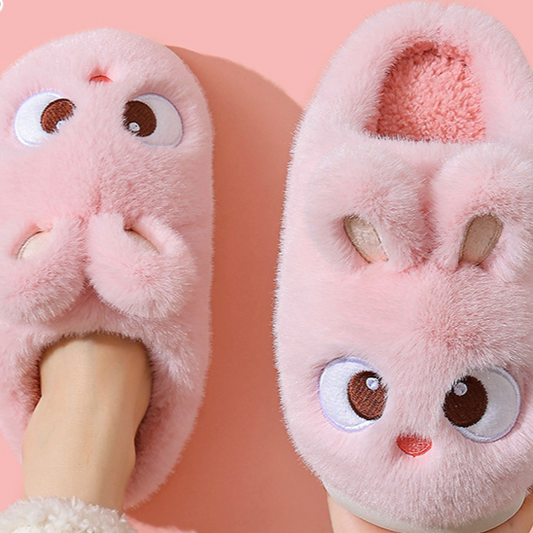 Plush Fleece-Lined Indoor Slippers for Women