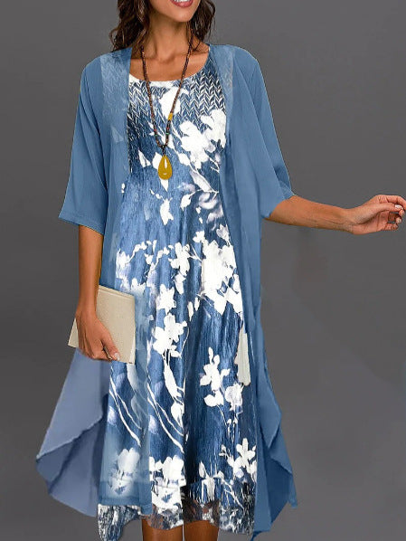 Women's Chiffon Two-Piece Dress Set
