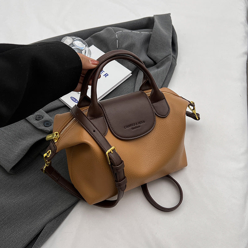Soft Dumpling Crossbody Bag in Brown
