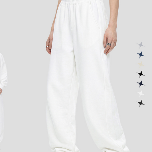 Heavyweight Terry Fabric Sweatpants Loose Fit Casual Pants