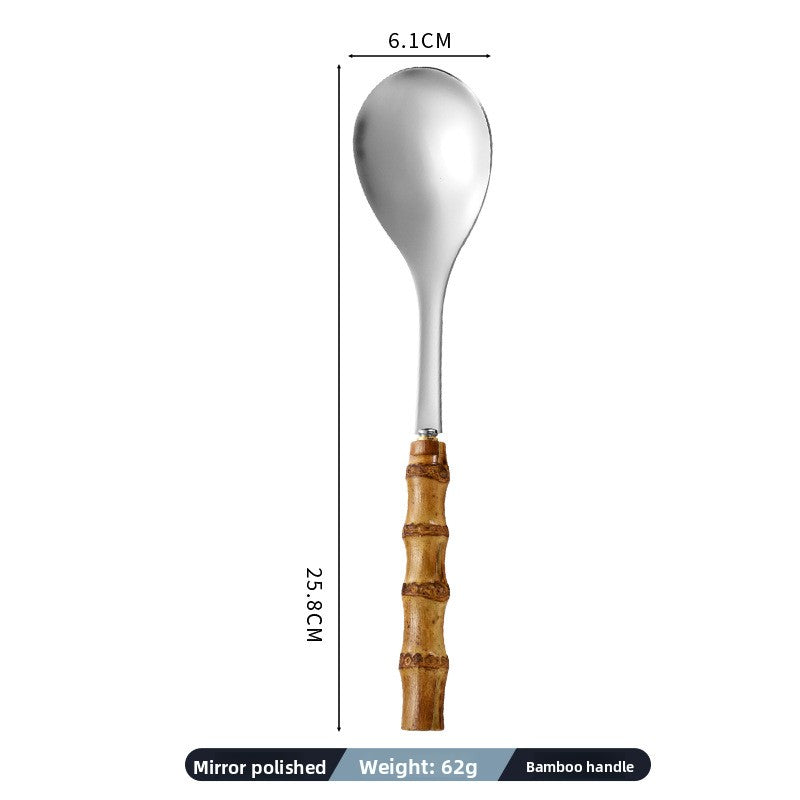 Bamboo Handle Cutlery Set