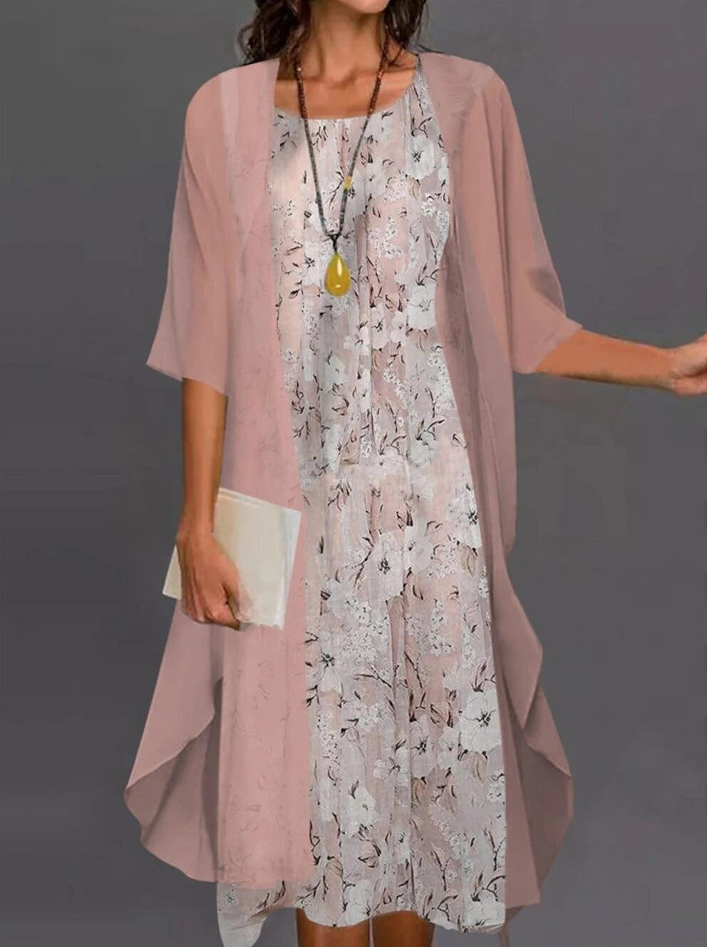 Women's Chiffon Two-Piece Dress Set