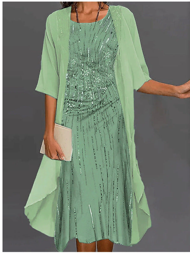 Women's Chiffon Two-Piece Dress Set