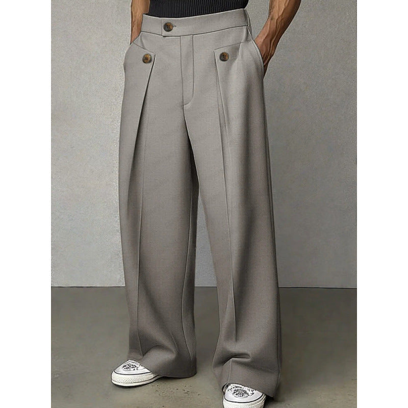 Men's Casual Straight-Leg Trousers