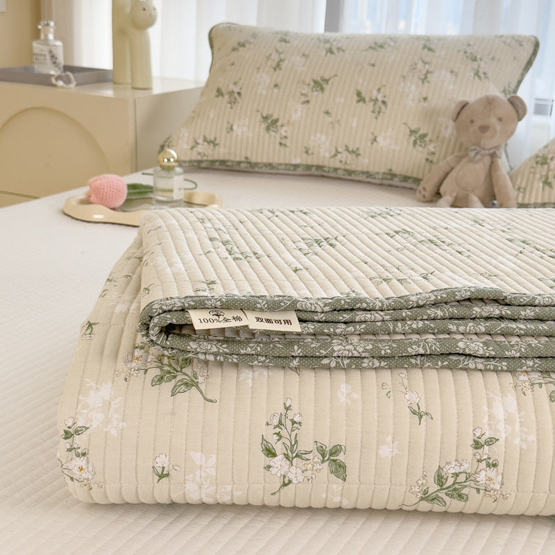 Quilted Cotton Anti-Slip Bed Cover