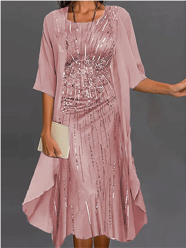 Women's Chiffon Two-Piece Dress Set