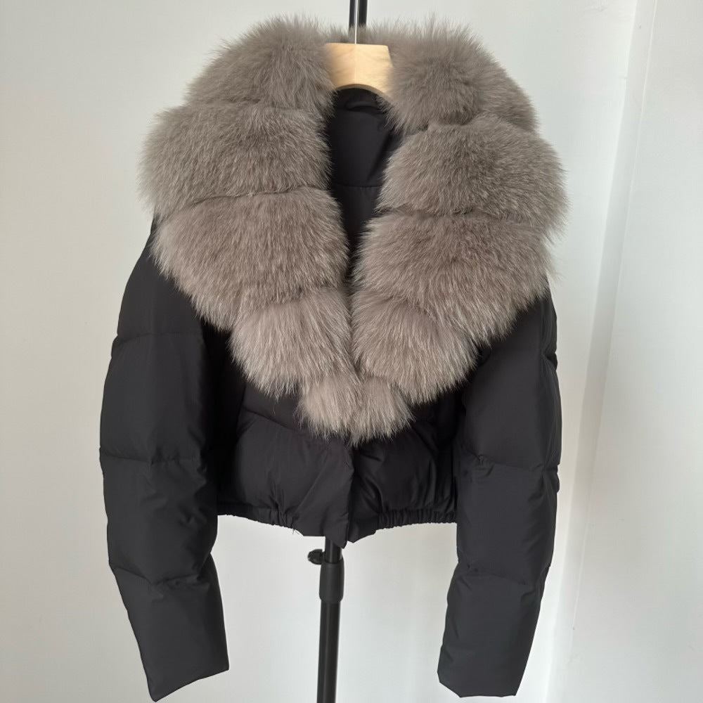 Women's Short White Duck Down Jacket