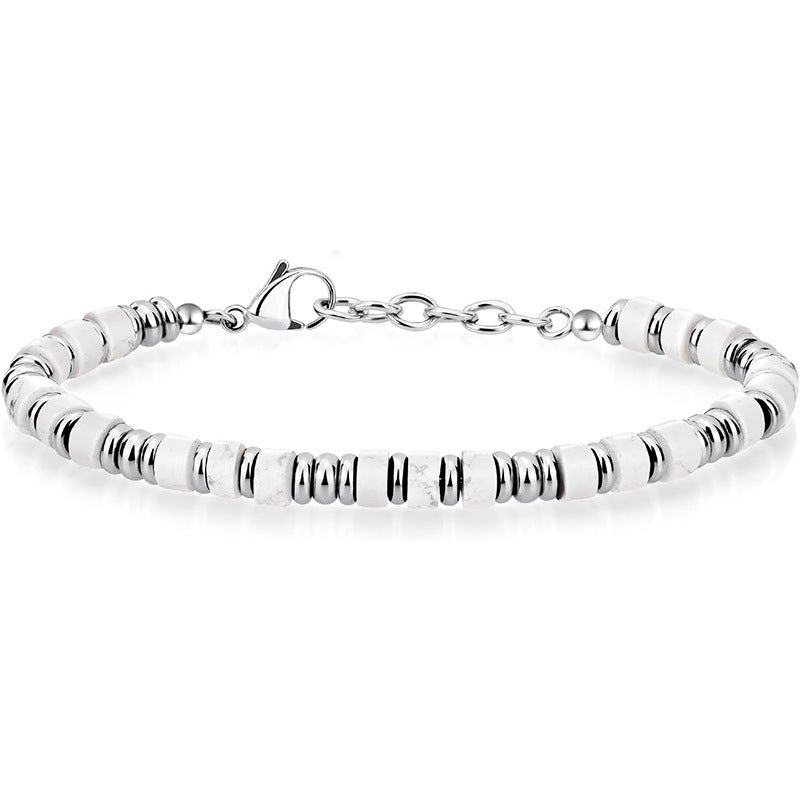 Natural Crystal Bead Bracelet for Men