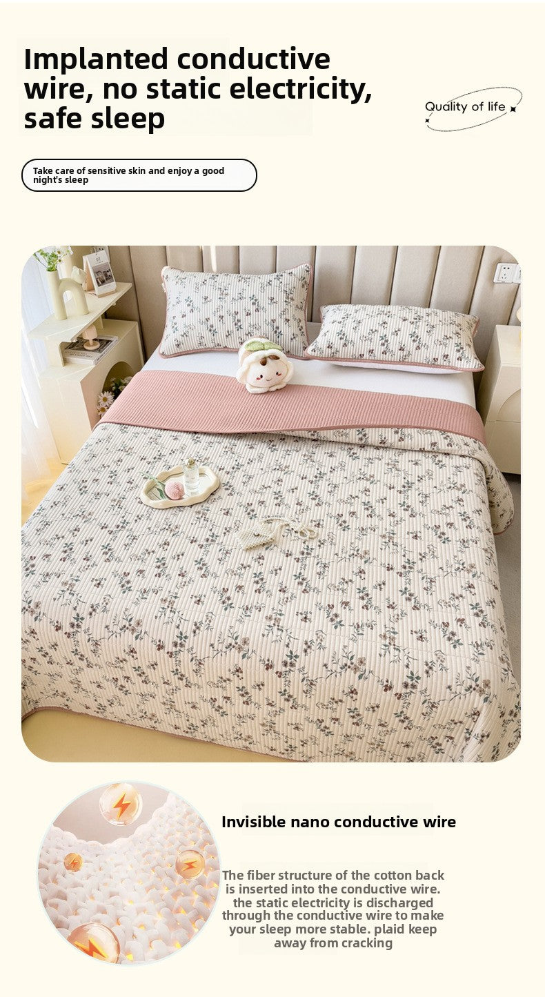 Quilted Cotton Anti-Slip Bed Cover