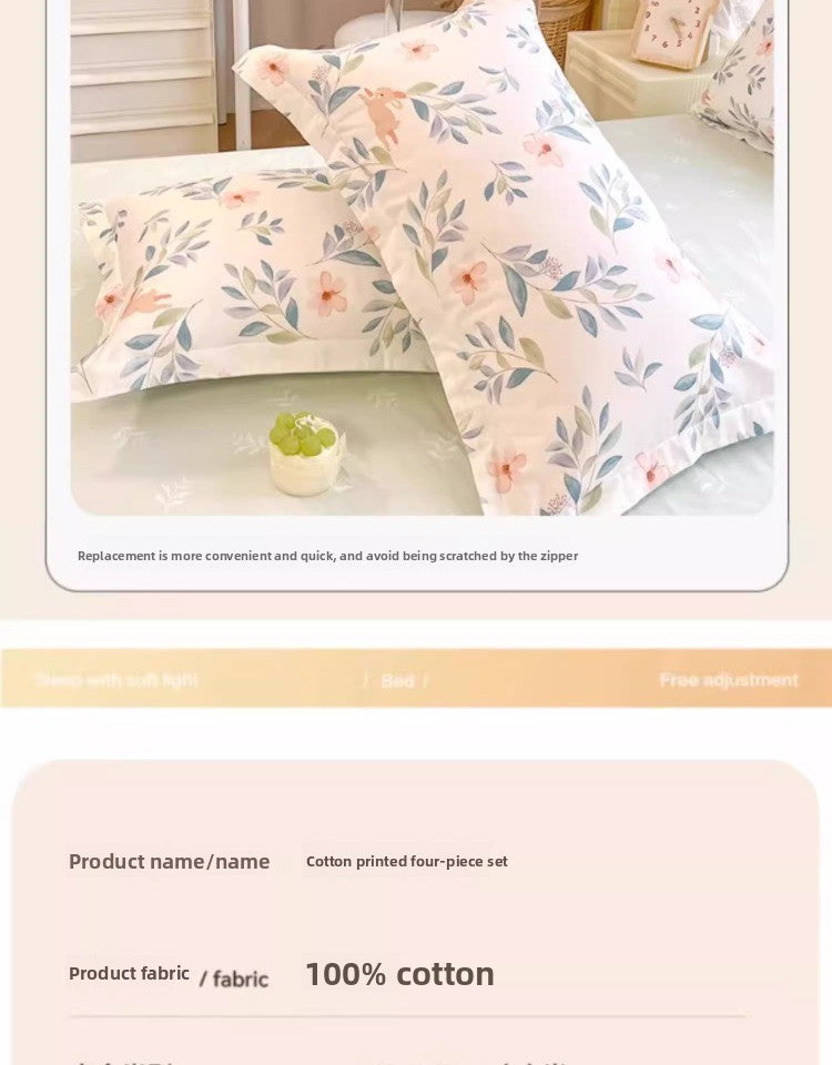 Pure Cotton Floral Bedding Set