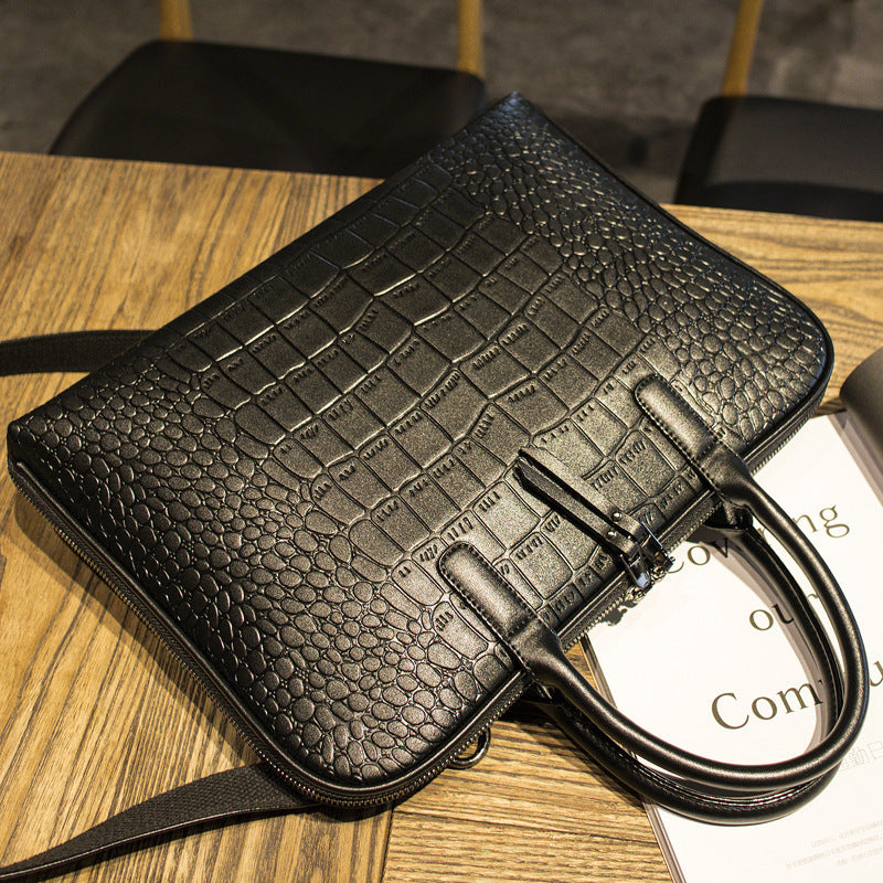 Leather Laptop Briefcase Handbag