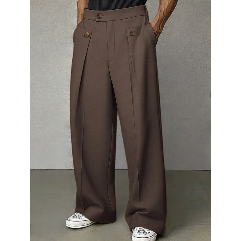 Men's Casual Straight-Leg Trousers