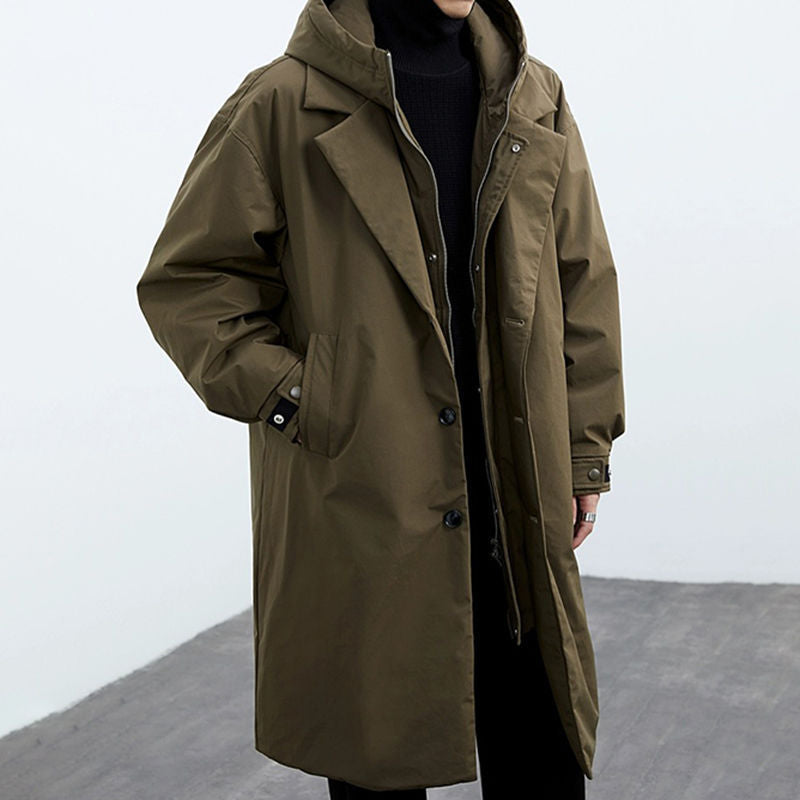 Men's Hooded Trench Coat