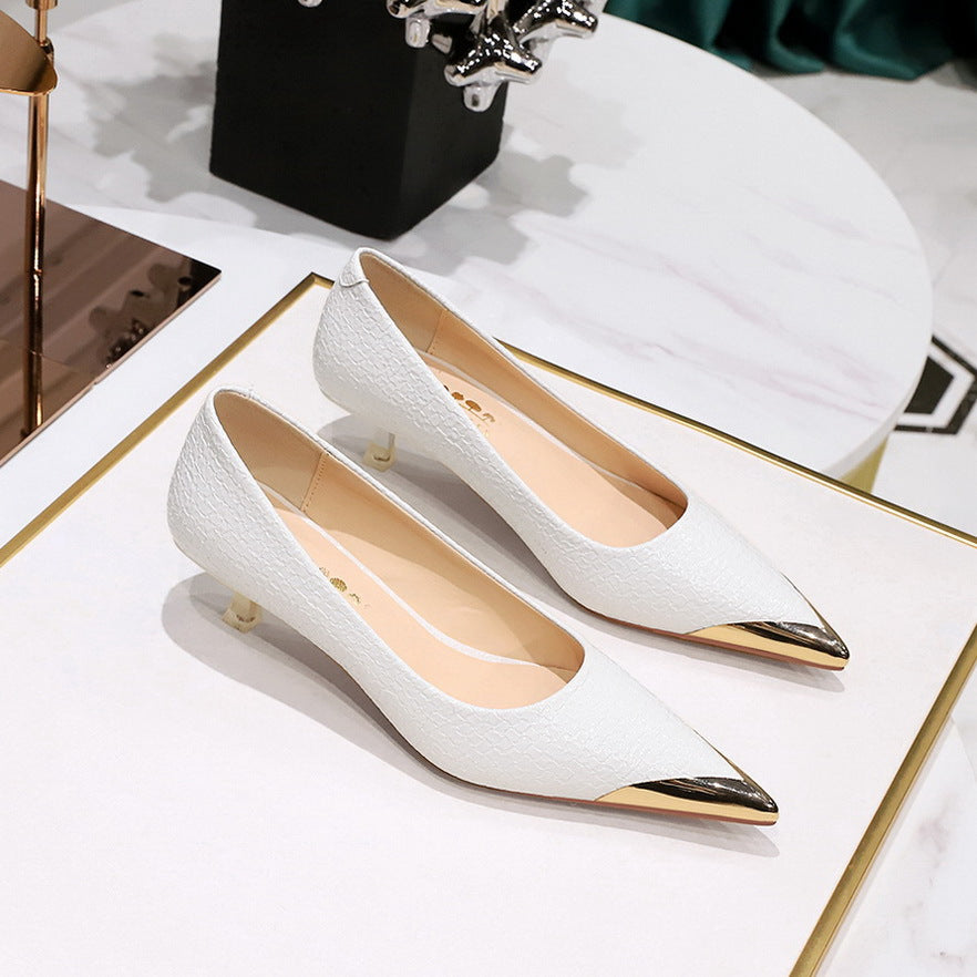 Women's Metal Pointed-Toe Stiletto Pumps