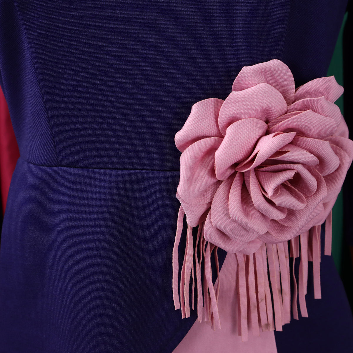 Women's Floral Pleated Half-Sleeve Dress