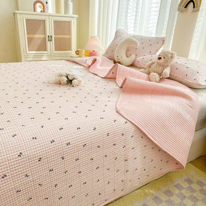 Quilted Cotton Anti-Slip Bed Cover