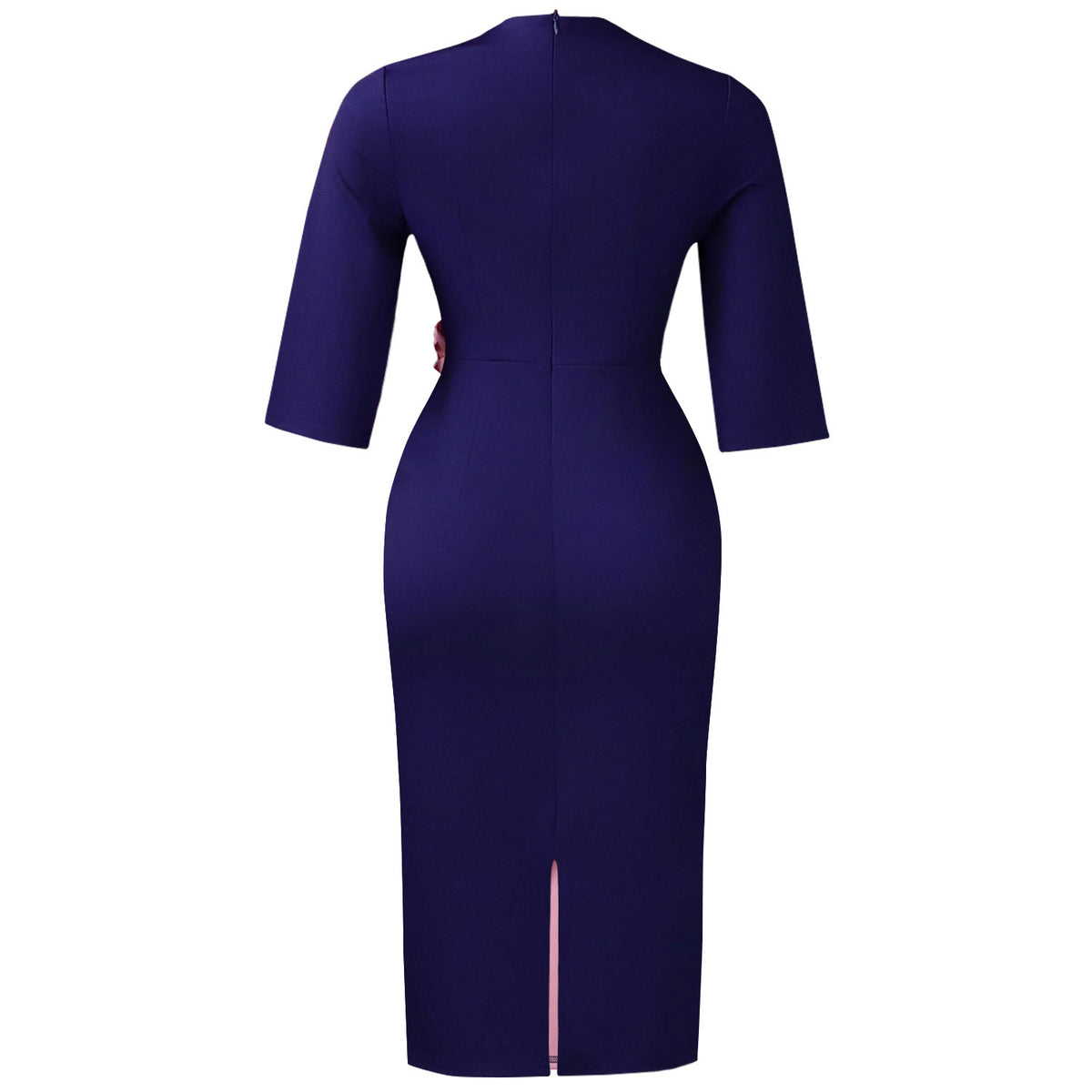 Women's Floral Pleated Half-Sleeve Dress
