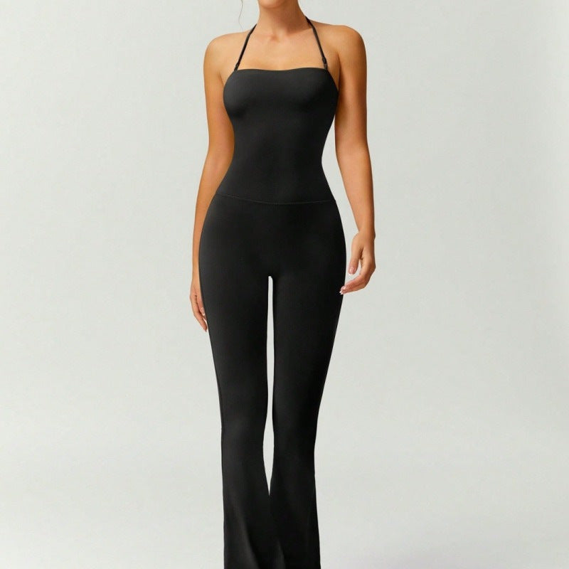 Quick-Dry Yoga Set with Flared Pants