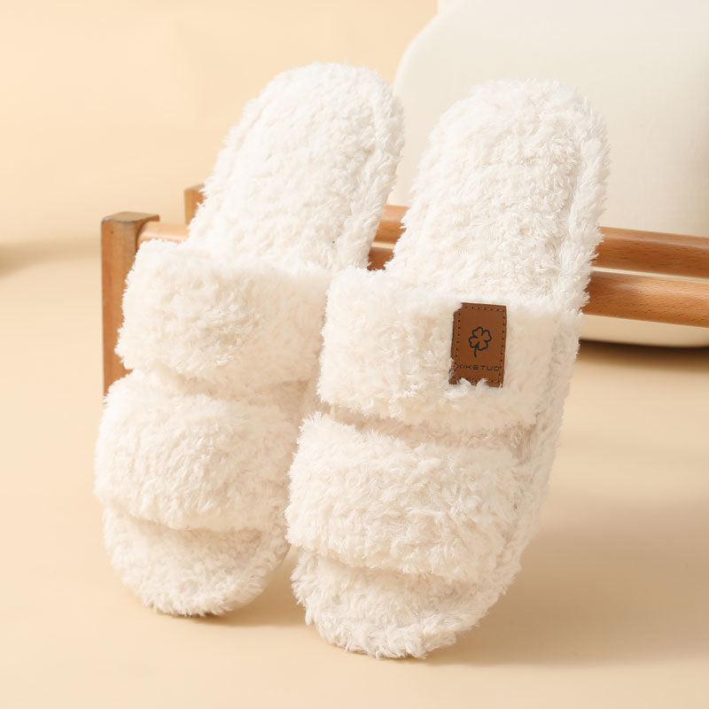 Unisex Anti-Slip Warm Plush Slippers