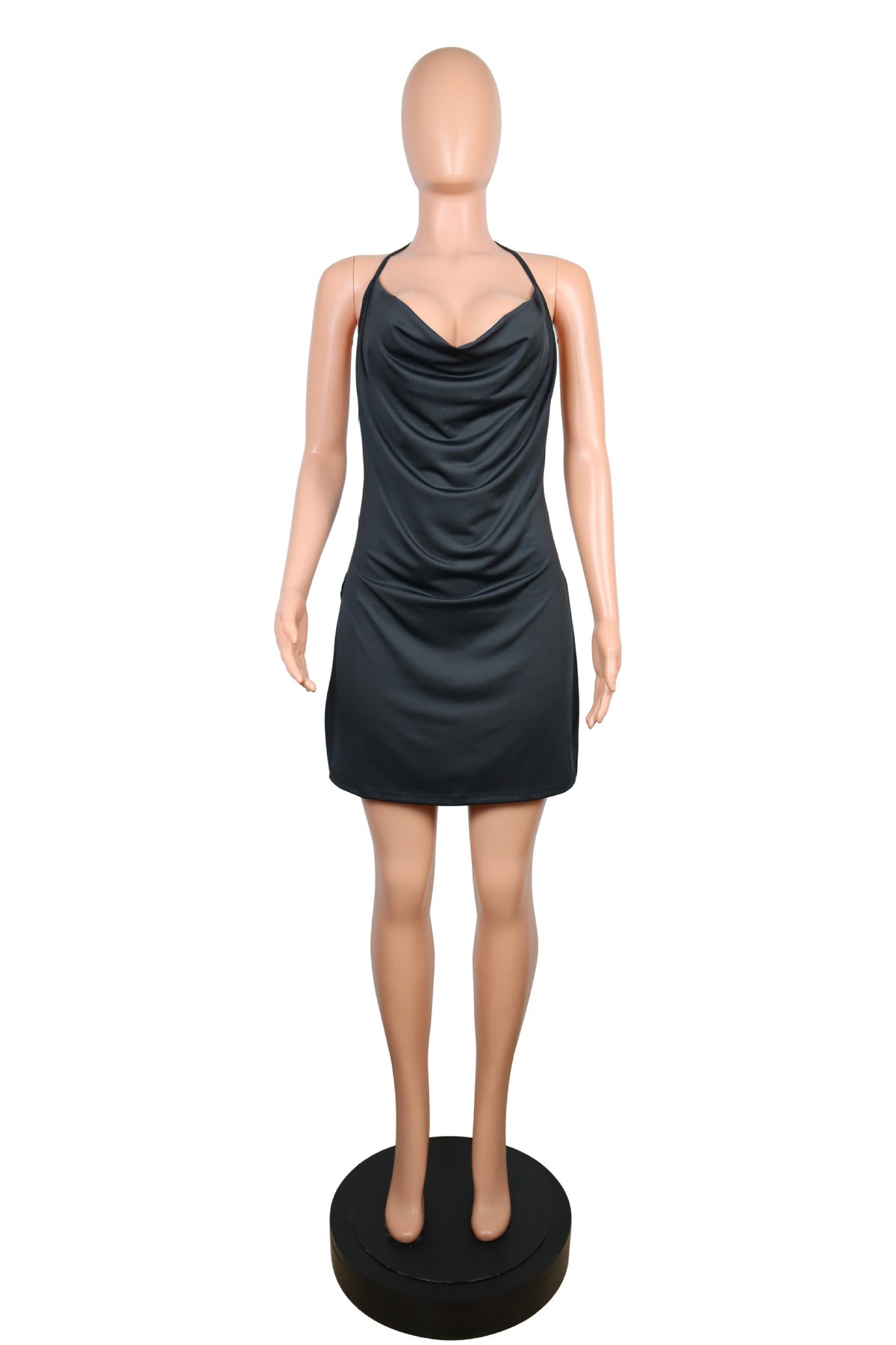Women's Spaghetti Strap Backless Short Dress