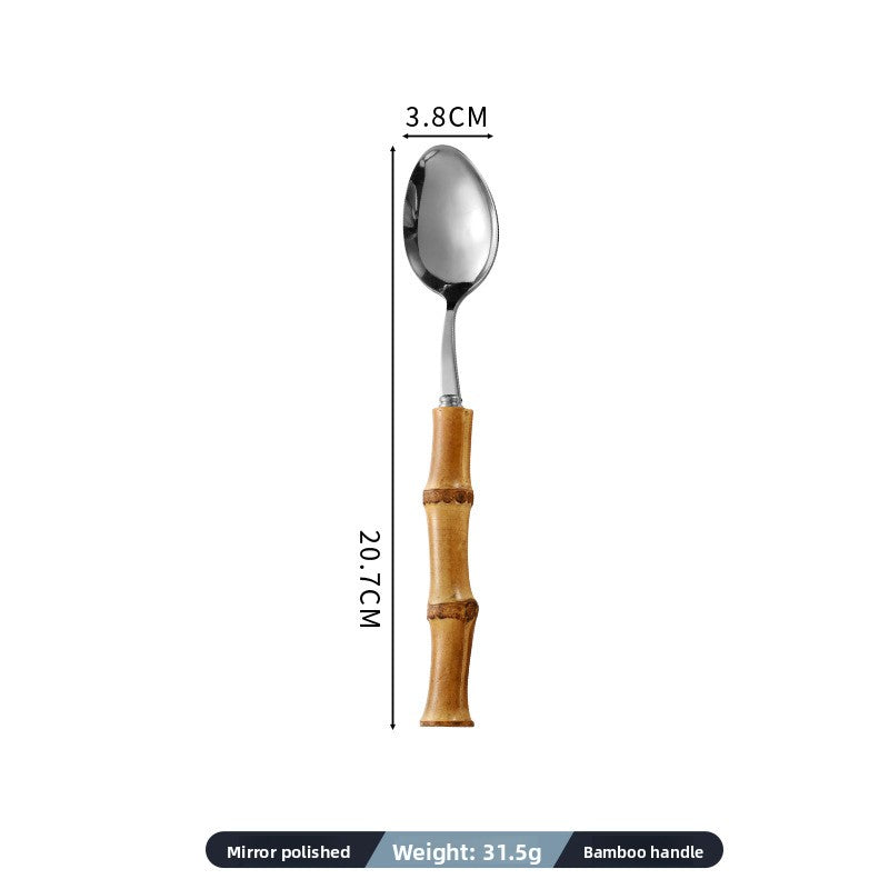 Bamboo Handle Cutlery Set