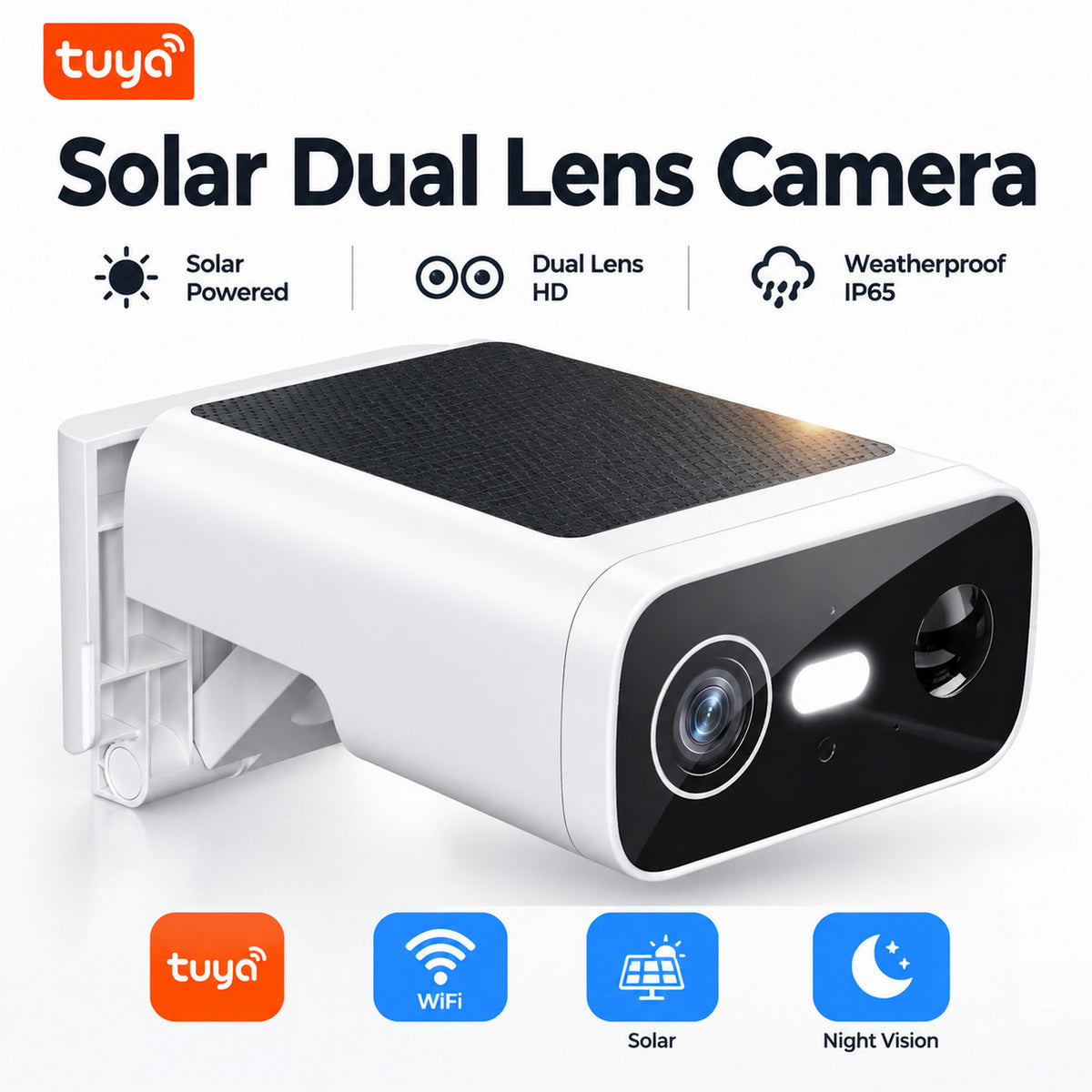 Dual Lens Solar WiFi Security Camera