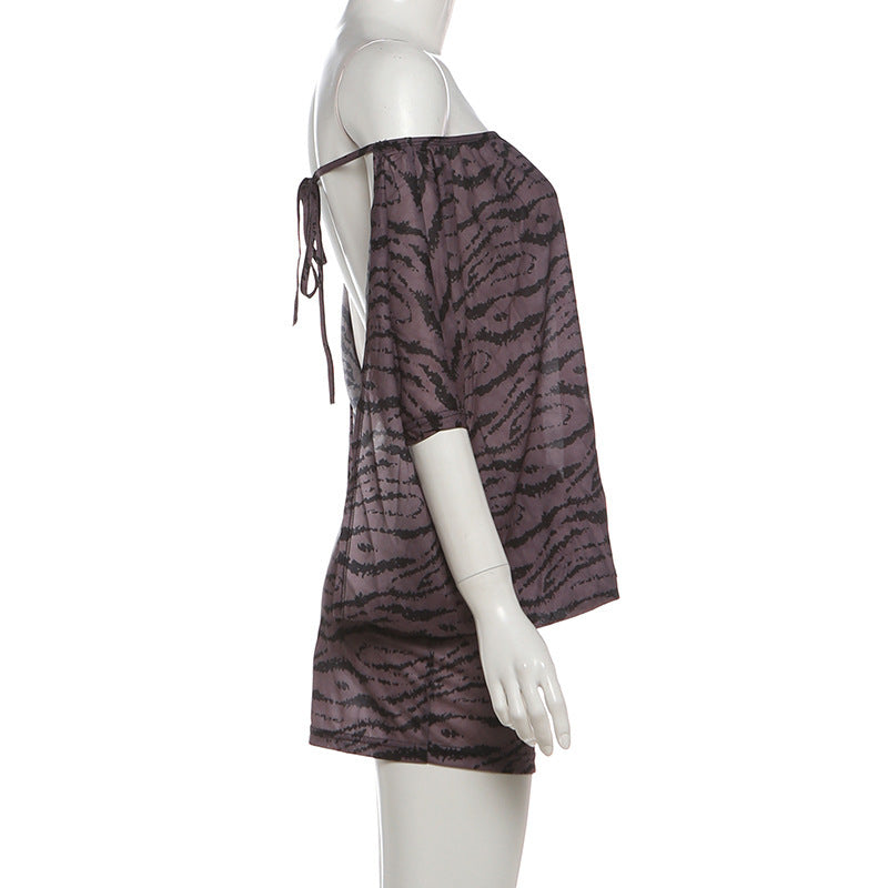 Women's One Shoulder Bodycon Wrap Dress