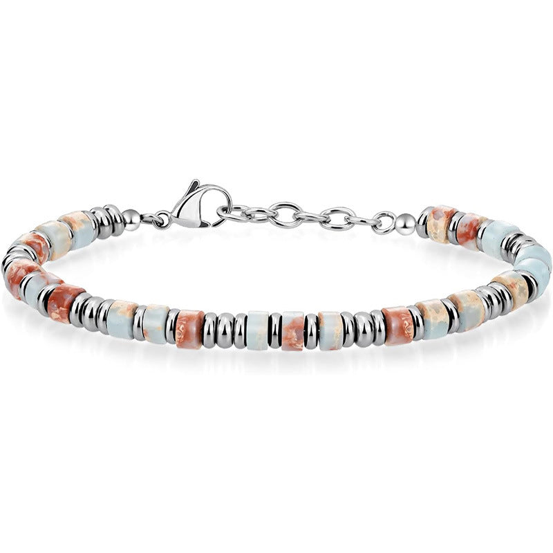 Natural Crystal Bead Bracelet for Men