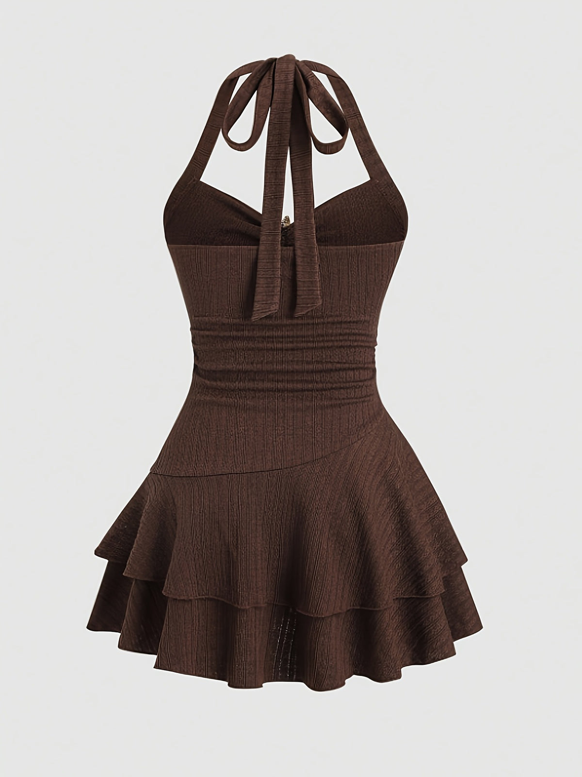 Women's Halter Neck Starfish Knitted Mini Dress