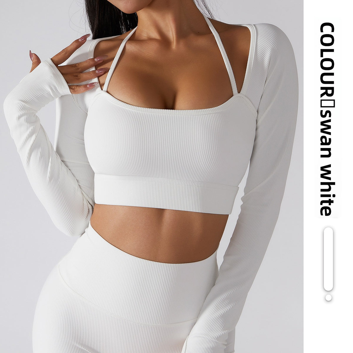 Halterneck Long Sleeve Activewear Set