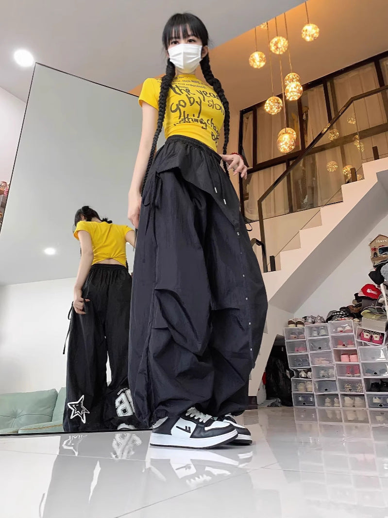 Women's Wide-Leg Cargo Dance Pants
