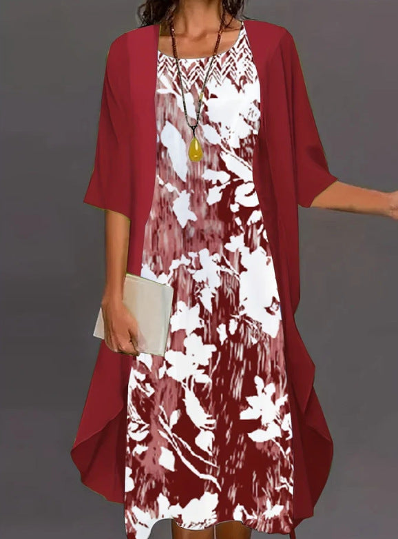 Women's Chiffon Two-Piece Dress Set