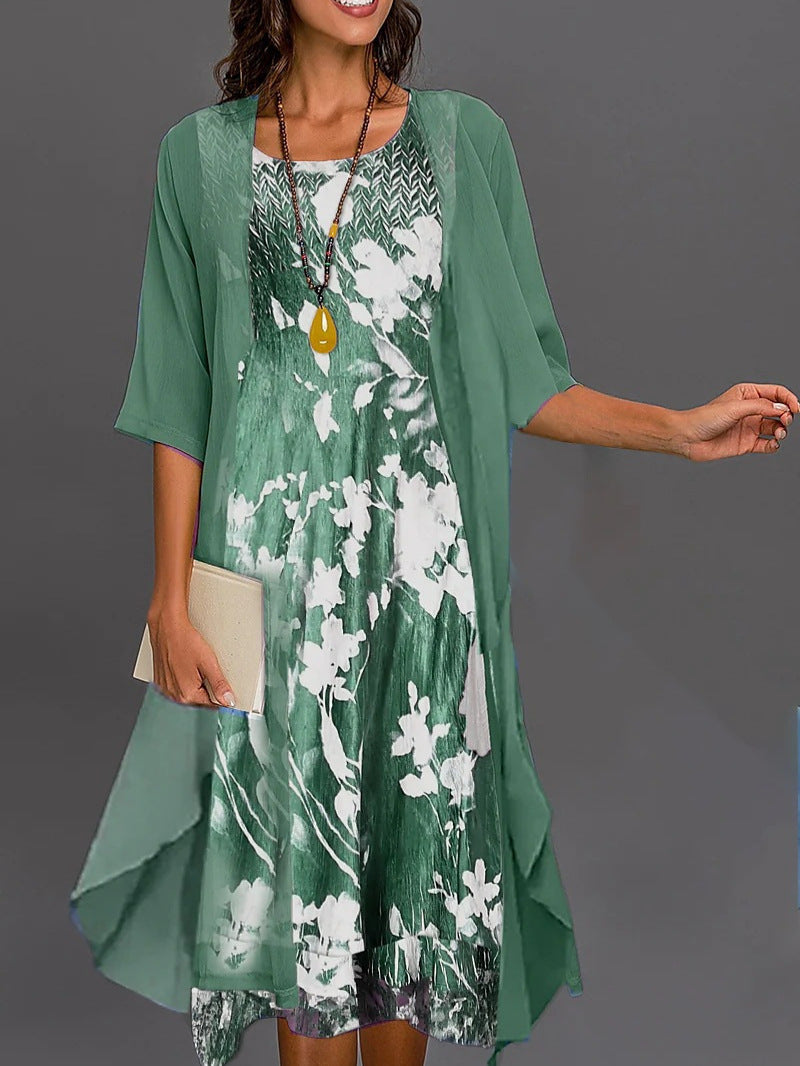 Women's Chiffon Two-Piece Dress Set