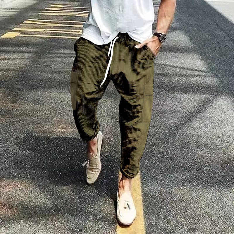 Men's Straight-Leg Corduroy Pants
