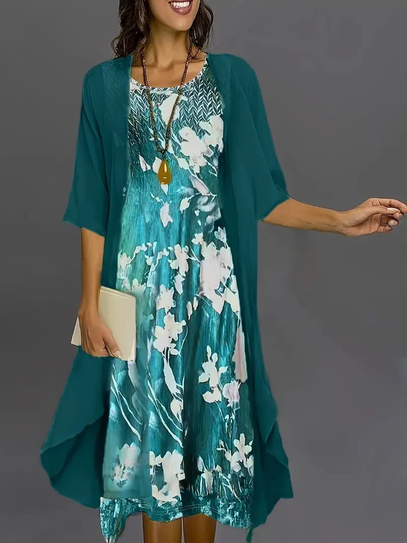 Women's Chiffon Two-Piece Dress Set