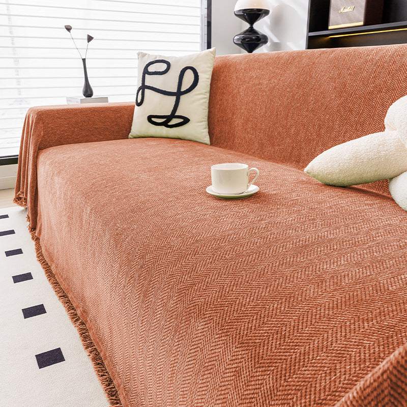 Herringbone Chenille Sofa Cover