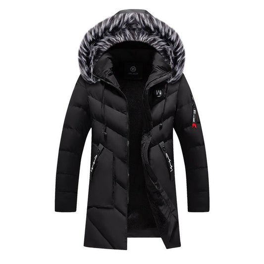 Hooded Mid-Length Cotton-Padded Jacket