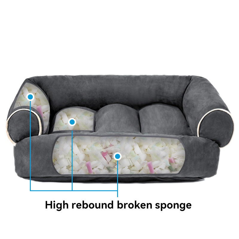 Deerskin Velvet Pet Dog Sofa Bed