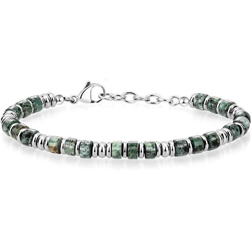 Natural Crystal Bead Bracelet for Men