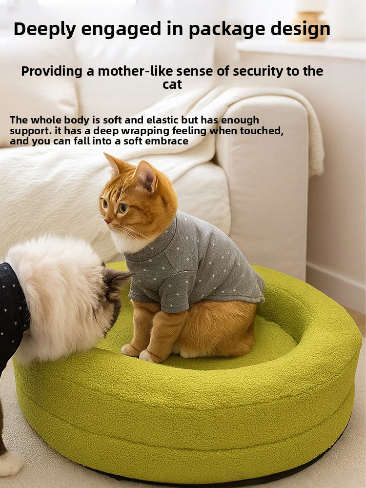Round Plush Pet Bed