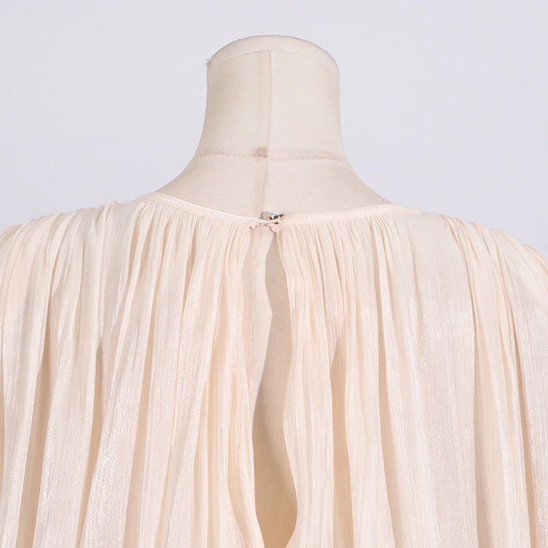 Women's Ruffled Hem Long Sleeve Dress