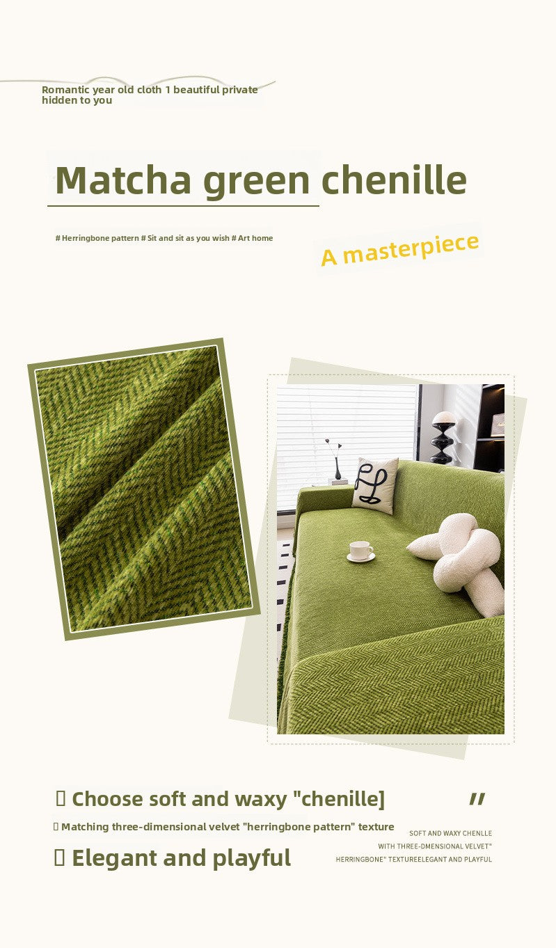 Herringbone Chenille Sofa Cover