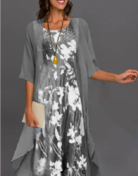 Women's Chiffon Two-Piece Dress Set